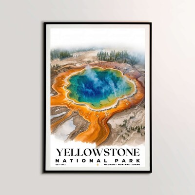Yellowstone National Park Poster, Travel Art, Office Poster, Home Decor | S4 - image1